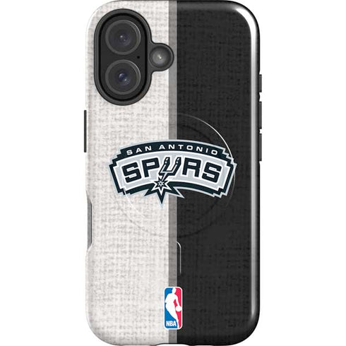 NBA San Antonio Spurs Canvas iPhone 16 Plus Magsafe Impact Case
